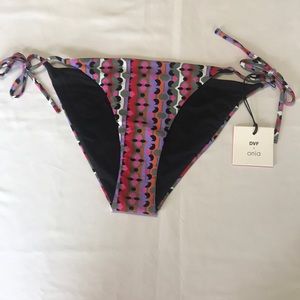 DVF x Onia Kate Bikini Tie Bottom in Multi Size S NWT